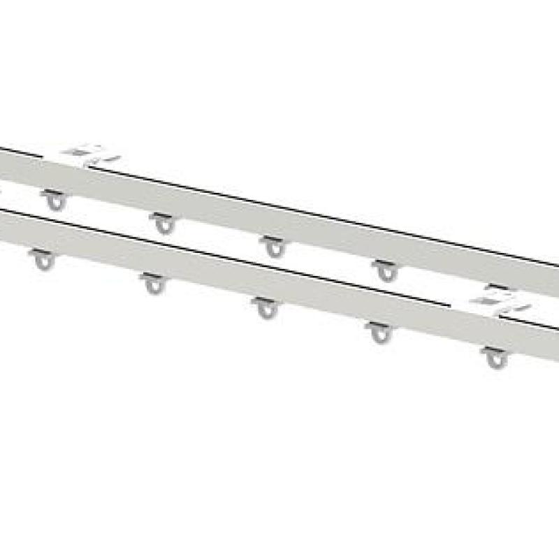Dvoukolejnice rovná s pro záclony a závěsy
